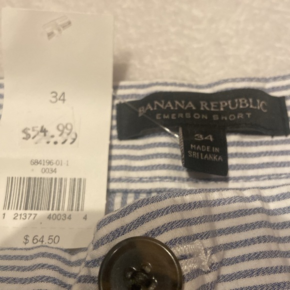 BANANA REPUBLIC NWT Size 34 Emerson Short 11” Inseam 100% Cotton - Picture 2 of 8